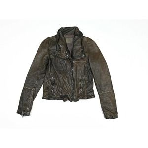 All Saints Brown Leather Jacket